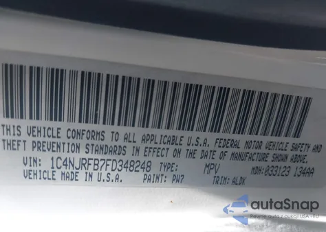 2015 Jeep Patriot High Altitude Edition from USA, damaged, VIN 1C4NJRFB7FD348248